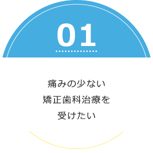 痛みの少ない矯正歯科治療を受けたい