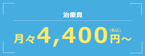 治療費 月々4,400円～